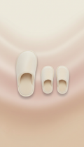 Women’s cream velour slippers