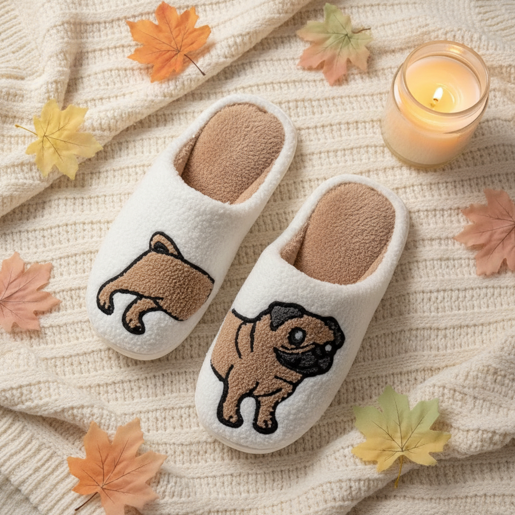 Flat lay chaussons carlin