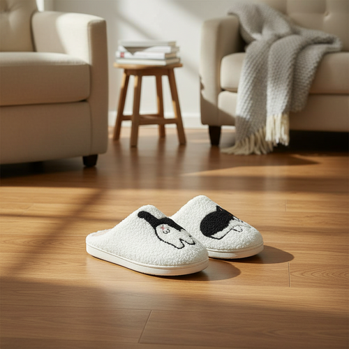 Chaussons Chat Cozy – Peluche Douce & Chaude