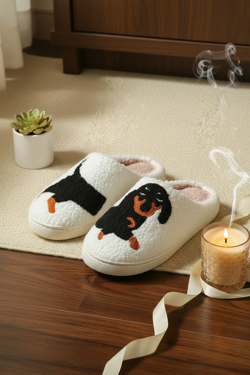 Élégant chaussons teckel